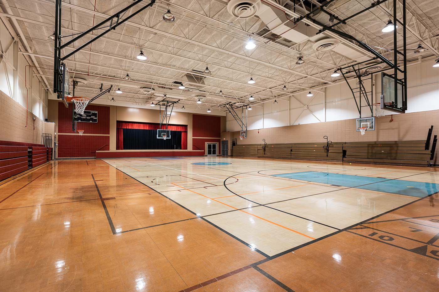 Phillis Wheatley Community Center Serving Greenville SC Rentals Gymnasium with Performance Stage image1