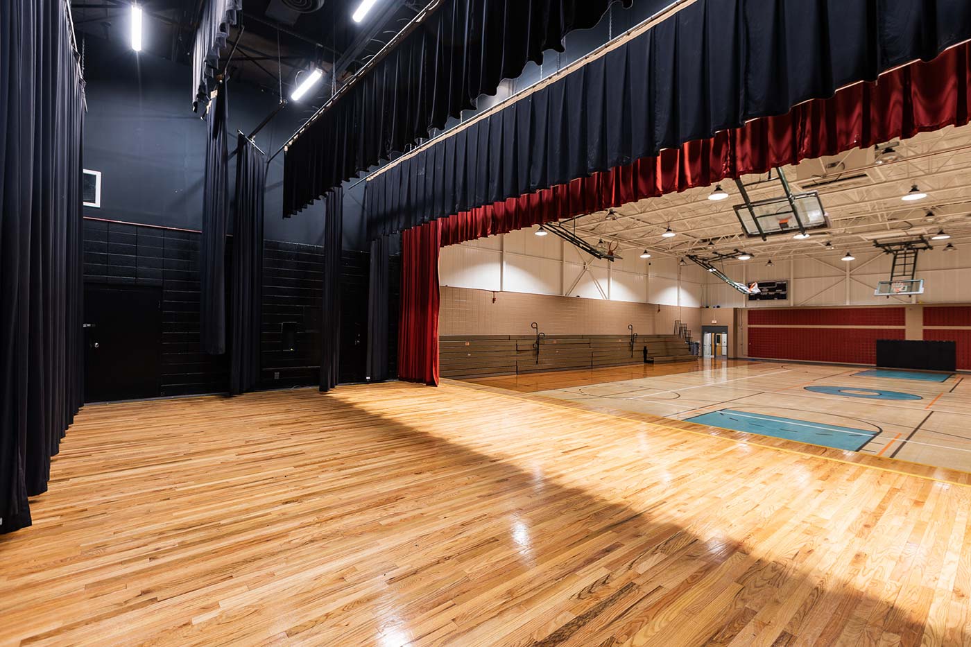 Phillis Wheatley Community Center Serving Greenville SC Rentals Gymnasium with Performance Stage image4